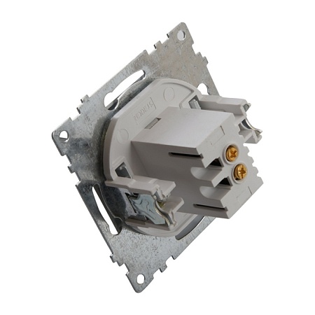 Розетка USB 2-местная (механизм), STEKKER GLS10-7115-03, 250B, 2,1А, серия Катрин, серебро - фото