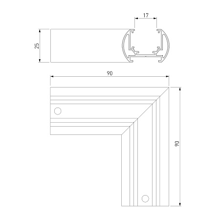 Slim Magnetic Коннектор угловой для шинопровода Round накладной 85135/00 85135/00 Elektrostandard - фото