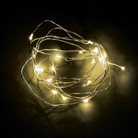 Гирлянда линейная Feron CL575 Роса, статичная, 5м USB 2700K , прозрачный шнур - фото