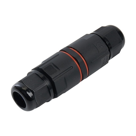 Соединитель-коннектор для проводов LD533, 3-контактный, с пружинным контактом, водонепроницаемый, черный - фото