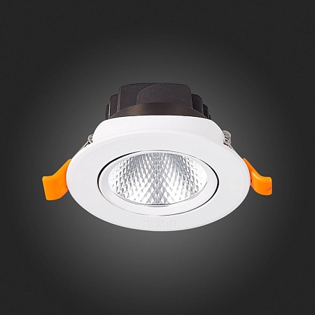 Св-к встр. Белый LED 1*6W 4000K 480Lm Ra80 24° IP20 D86xH50 220-240V ST211.548.06.24 - фото