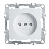 Розетка 1-местная б/з (механизм), STEKKER, PST10-9109-01, 250В, 16А с защитной шторкой, серия Эрна, белый