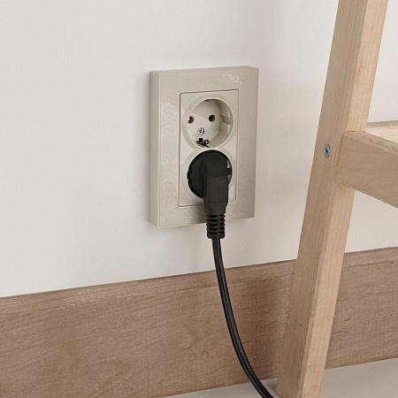 Розетка двойная с заземлением слоновая кость WL03-SKG-02-IP20 - фото