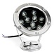 Светодиодный прожектор подводный Feron LL-824, 9W, AC24V, низковольтный, RGB, металлик, 143*75*170mm, IP68 - фото