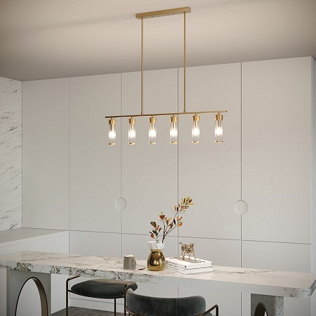 Подвесной светильник Eurosvet 60166 латунь - фото