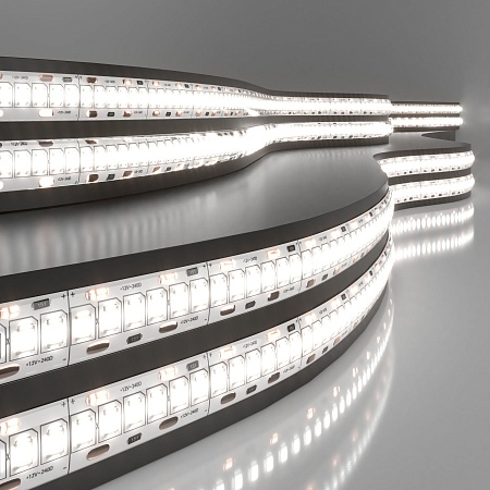 Светодиодная лента 12 В 16 Вт/м 240 Led/м 2835 IP65, дневной белый 4200K, 5 м Лента светодиодная 12V 16W 240Led 2835 IP65 дневной белый, 5м Elektrostandard - фото