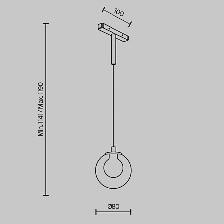 Трековый светильник Technical Bubble TR181PL-1-4WTW-B - фото
