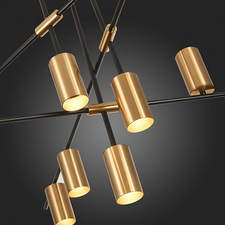 Светильник потолочный ST-Luce Черный/Латунь GU10 12*7W SL1206.402.12 - фото