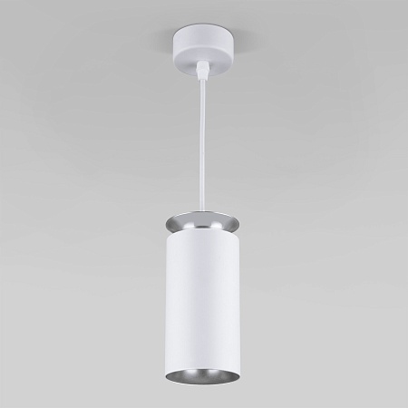 Подвесной светодиодный светильник DLS021 9+4W 4200К белый матовый/серебро Elektrostandard - фото