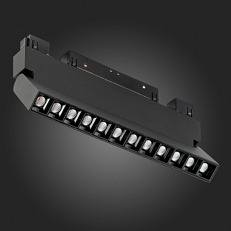 Магнитный трековый светильник Черный LED 1*12W 4000K 1 009Lm Ra>90 36° IP20 L219xW22xH1 ST364.446.12 - фото