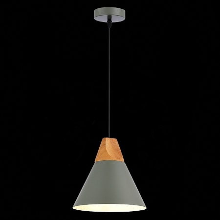 Светильник подвесной Серый/Серый, Светлое дерево E27 1*60W SLE125113-01 - фото