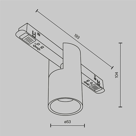 Трековая система Technical встраиваемая магнитная чёрная 150x150x150 TS-Z-150-TR122-4-7W-DS-B