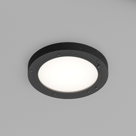 DK3012-BK Встраиваемый светильник влагозащ., IP 44, 50 Вт, GU10, черный, алюминий - фото