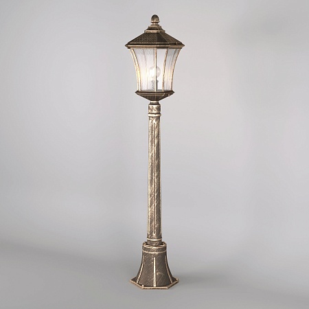 Уличный светильник на столбе Virgo F черное золото IP44 GLXT-1450F черное золото Elektrostandard - фото