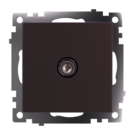 Розетка телевизионная 1-местная (механизм), STEKKER GLS00-7108-05, 75 Ом, 5-862МГц, серия Катрин, черный - фото