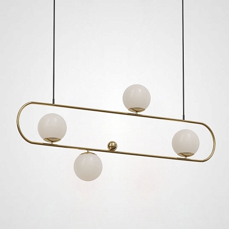 Подвесной Реечный Светильник Hoop L120 Латунь Imperiumloft 177907-26 - фото