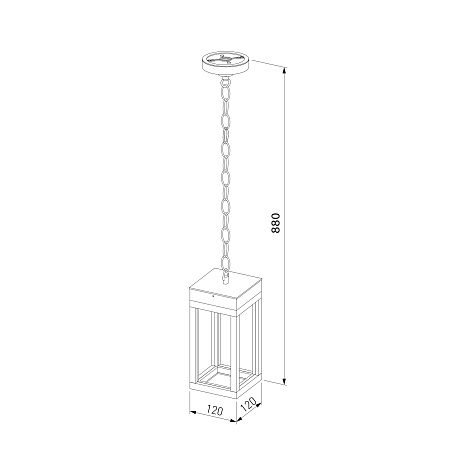 Уличный подвесной светильник Frame 3000K чёрный 1528 TECHNO LED черный Elektrostandard - фото