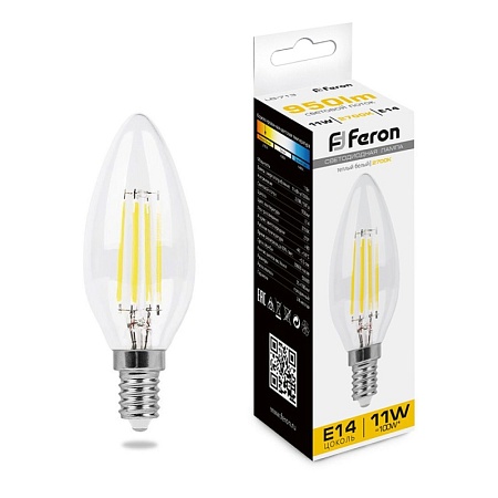 Лампа светодиодная Feron LB-713 Свеча E14 11W 230V 2700K - фото