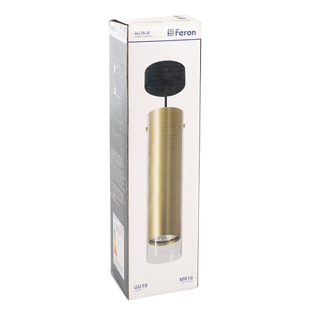 Светильник потолочный Feron ML1898 Barrel LUMINA levitation на подвесе MR16 35W 230V, золото, черный, 55*200 - фото