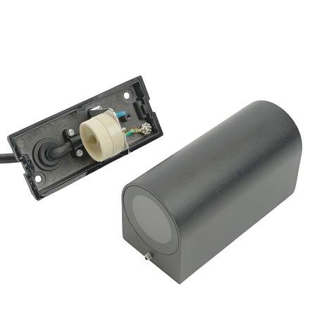 Светильник садово-парковый Feron DH023,на стену, GU10 MR11 230V, серый - фото