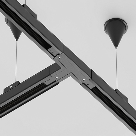 Коннектор Т-образный левый Trinity черный - фото