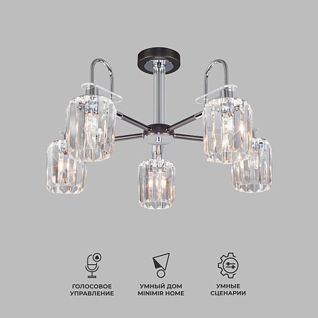 Потолочный светильник Eurosvet 70090/5 графит - фото