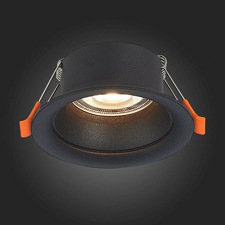 Св-к встр. Черный GU10 1*50W D89xH40 220V Без ламп ST200.408.01 - фото