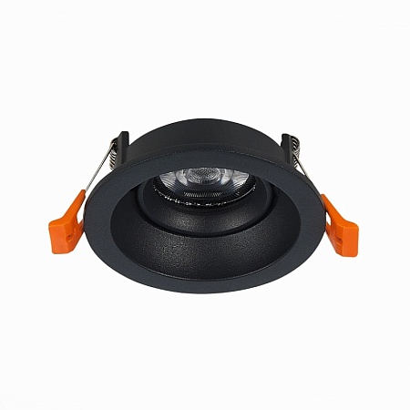 Св-к встр. Черный GU10 1*50W D94xH40 220V Без ламп ST208.408.01 - фото