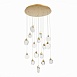 Светильник подвесной ST-Luce Золотистый/Прозрачный,С пузырьками воздуха LED 16*3W 3000 SL6104.203.16 - фото