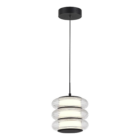Светильник подвесной ST-Luce черный/прозрачный LED 1*16W 3000K SL6239.403.03 - фото