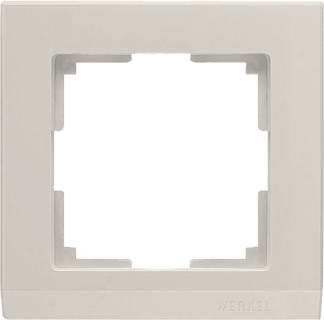 Рамка из пластика на 1 пост Stark слоновая кость WL04-Frame-01-ivory - фото