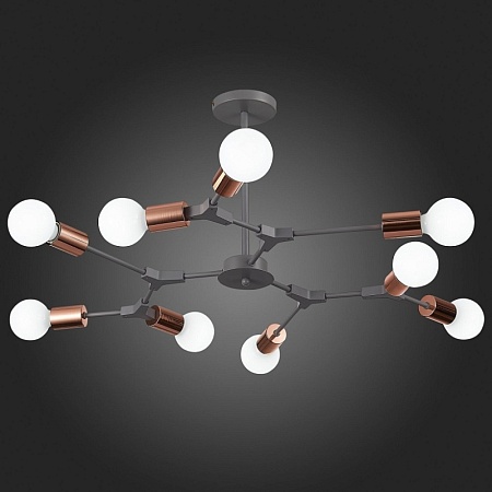 Светильник потолочный Серый, Розовое золото E27 9*60W SLE106403-09 - фото