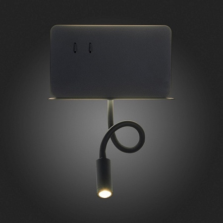 Светильник настенный ST-Luce Черный/Черный LED 2*3W 4000K SL1576.401.02 - фото