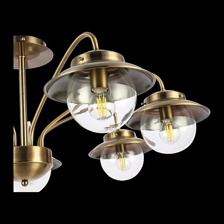 Светильник потолочный Античная бронза/Прозрачный E14 7*40W SLE110102-07 - фото