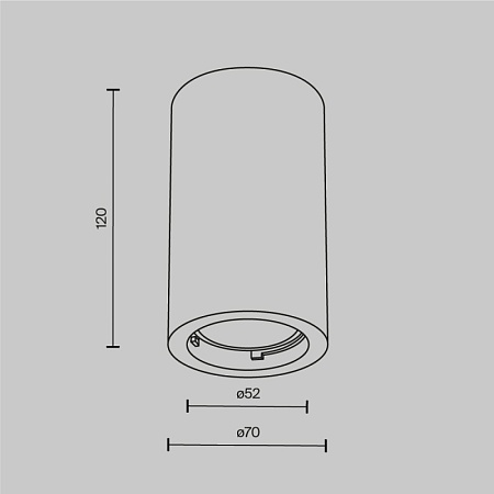 Потолочный светильник Technical Conik gyps C003CW-01W-1 - фото