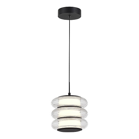 Светильник подвесной ST-Luce черный/прозрачный LED 1*16W 3000K SL6239.403.03 - фото