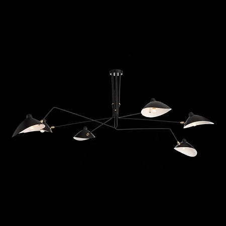 Люстра потолочная ST-Luce Черный/Черный, Белый E27 6*60W SL305.402.06 - фото