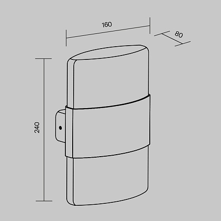 Настенный светильник (бра) Outdoor Rom O442WL-L12GF3K - фото