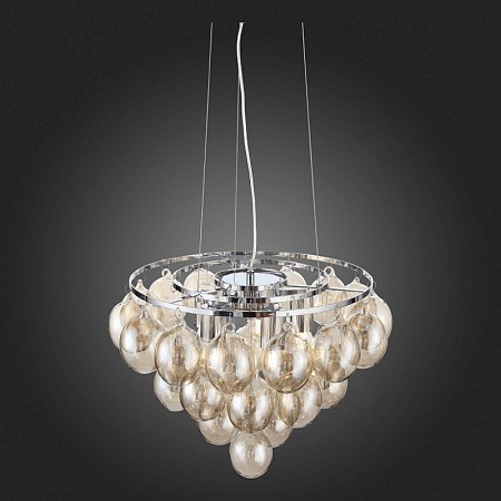 Светильник подвесной ST-Luce Хром/Коньячный E27 5*60W SL432.203.05 - фото