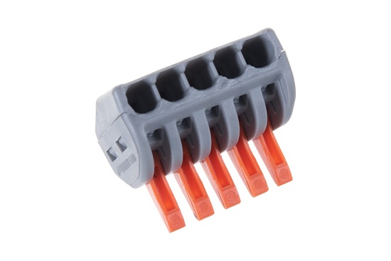 Cтроительно-монтажная клемма 5-проводная STEKKER, LD222-415 (5 штук в упаковке) - фото