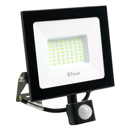 Светодиодный прожектор Feron с датчиком LL-908 IP44 50W 6400K - фото
