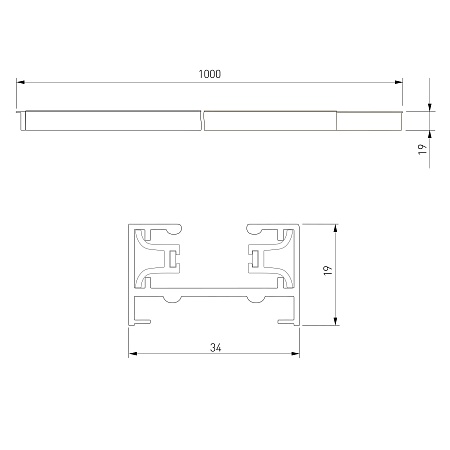 Однофазный шинопровод черный 1м 85079/00 Elektrostandard - фото