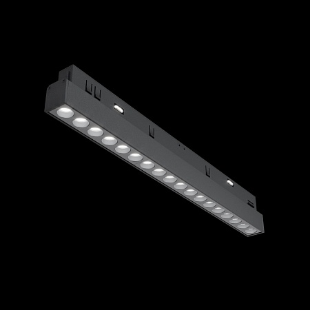 Трековая система Technical встраиваемая магнитная чёрная 380x160 TS-L-380-TR031-2-18W3K-B