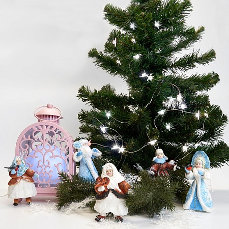 Гирлянда линейная Feron CL571 Звездочки, статичная, 1.8м USB 5000K , прозрачный шнур - фото