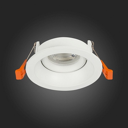 Св-к встр. Белый GU10 1*50W D94xH40 220V Без ламп ST208.508.01 - фото