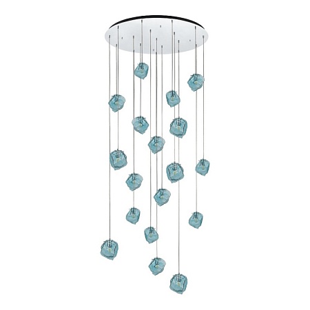 Светильник подвесной ST-Luce Хром/Светло-голубой E14 18*40W SL1175.113.18 - фото
