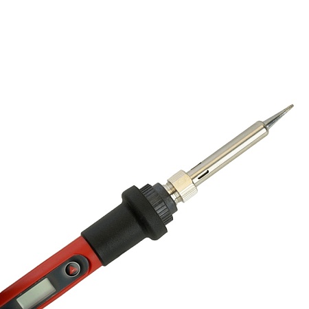 Паяльник с регулировкой температуры цифровой до500С с керам.нагревателем,60Вт,долговечное жало,230В, STEKKER PLE702-60 - фото