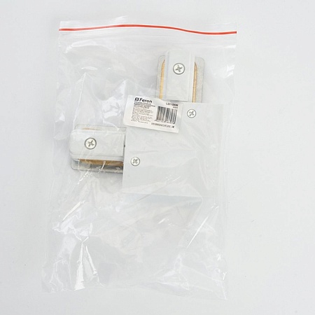 Коннектор угловой однофазный для встраиваемого шинопровода, белый, LD1005 - фото