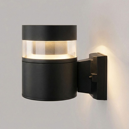 Уличный настенный светильник 1530 TECHNO LED 3000K чёрный 1530 TECHNO LED черный Elektrostandard - фото