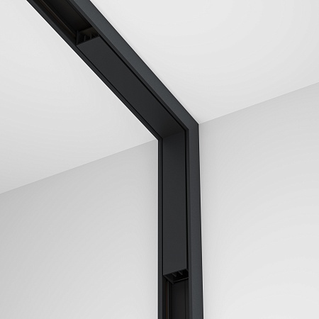 Коннектор угловой внутренний, накладной Basity, черный - фото